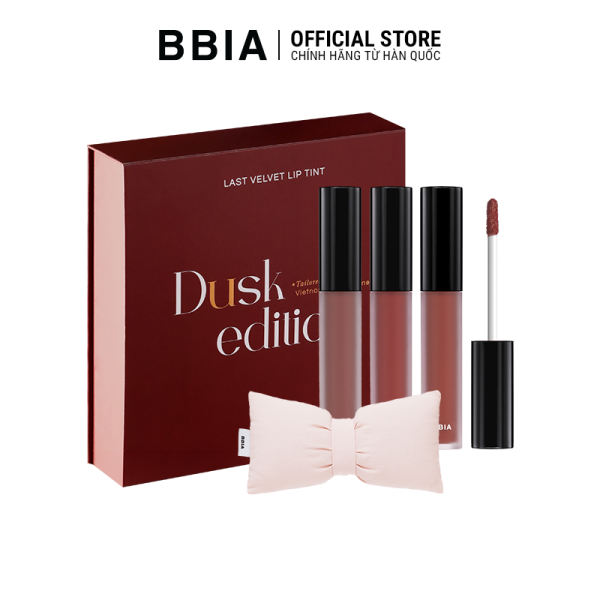 Trọn Bộ 3 Son Kem Lì Bbia Last Velvet Lip Tint - Dusk Edition (5g x3) Kèm 1 Popsocket